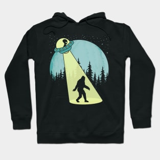 Bigfoot Ufo Abduction Full Moon Hoodie